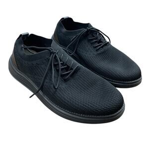 Vilocy Mens Size 15 Black Woven Fabric Lace Up Sneakers Oxfords Business Shoes